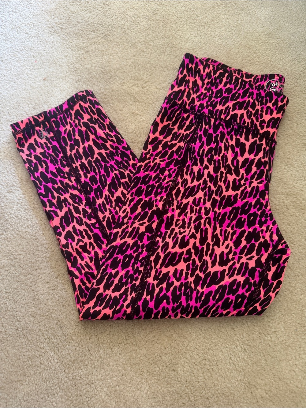 Betsey Johnson Hot Pink and Black Animal Print Leggings